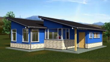 Render casa en Steel framing